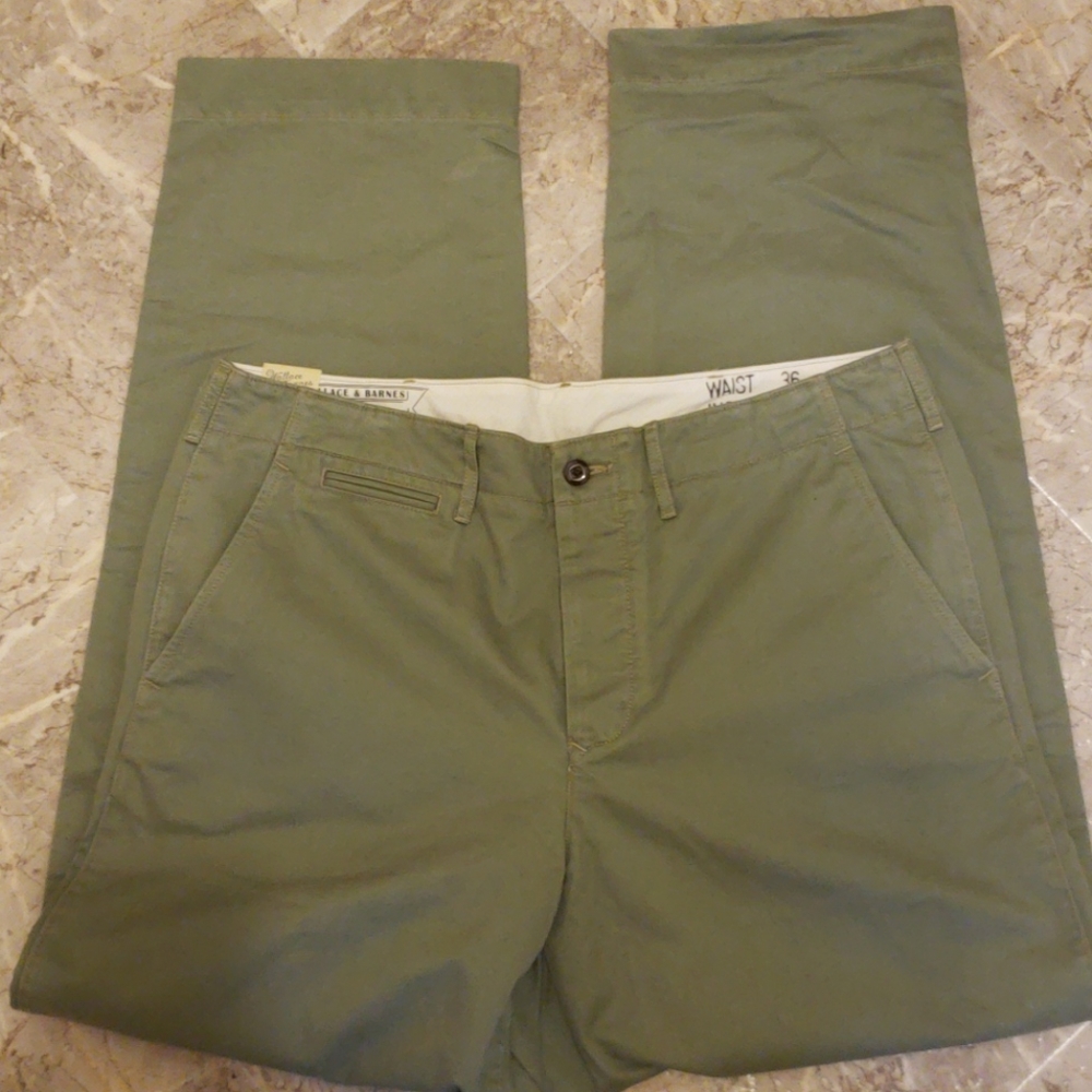 J.Crew Wallace & Barnes Military Officer’s Chinos in Reserve Olive (36x34)